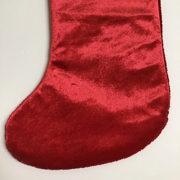Disney Parks Santa Mickey Mouse Christmas Stocking HoHoHo Holly Snow Holiday Red - Picture 12 of 16